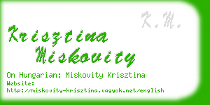 krisztina miskovity business card